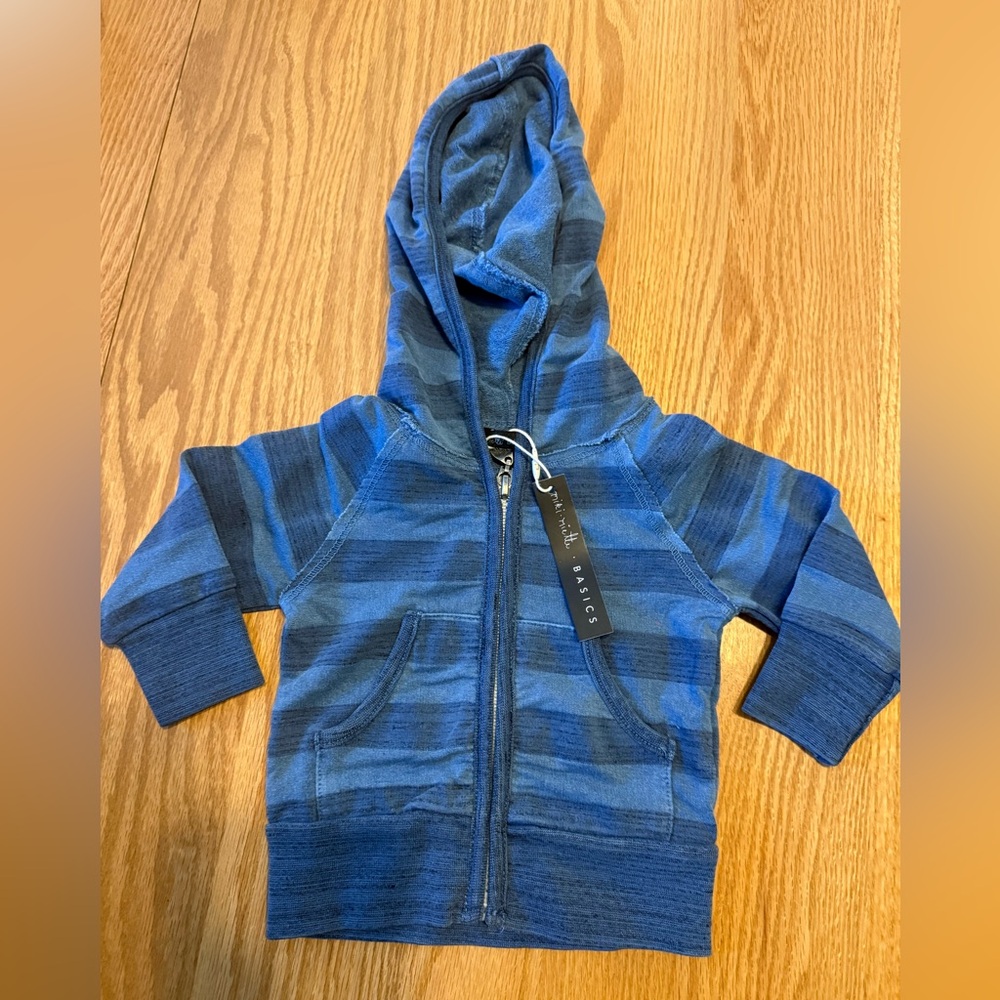 NWT Miki Miette Basics Infant zip Hoodie 3M